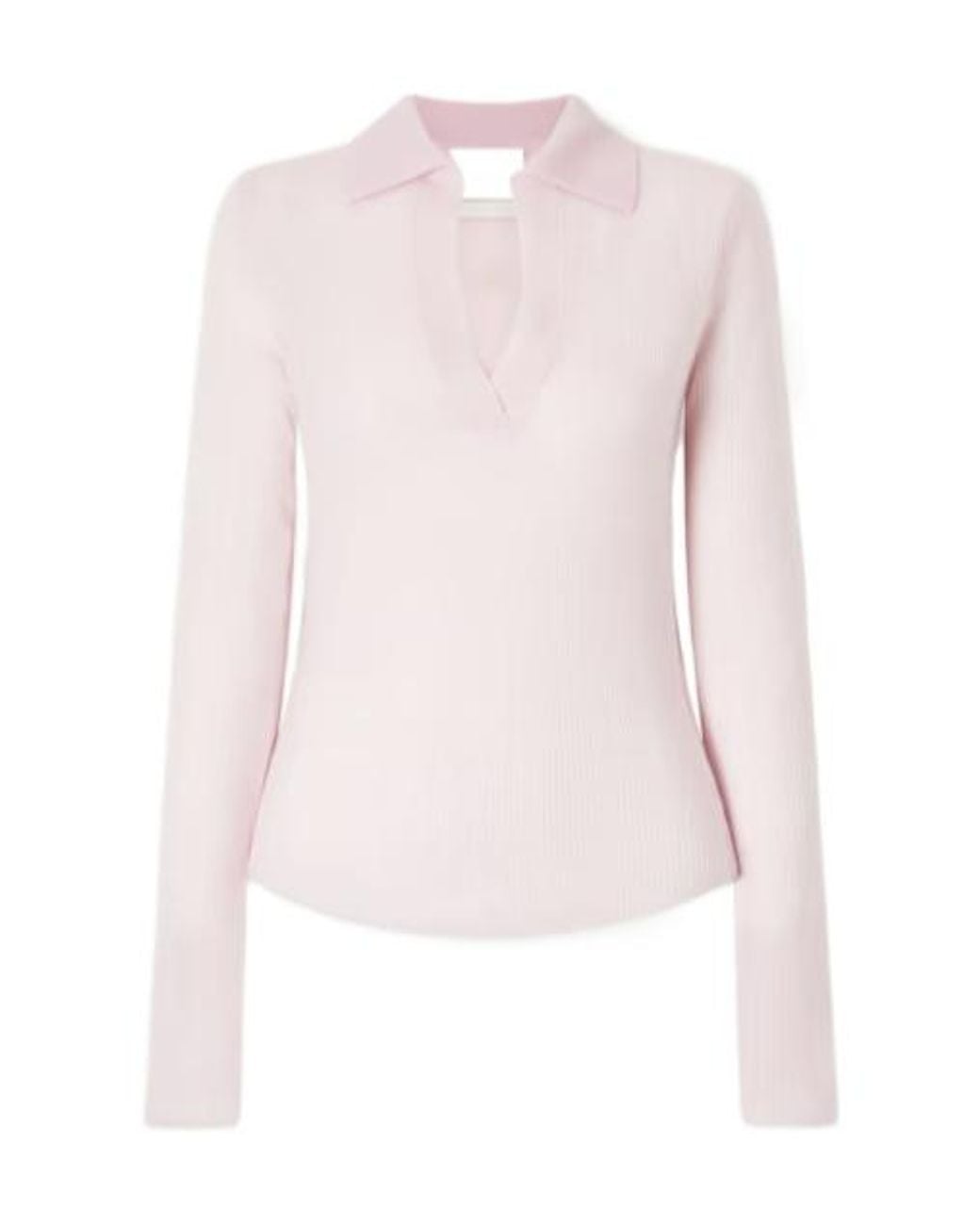 Citizens of Humanity Pink Simone Ribbed Wool And Cashmere-Blend Polo Sweater