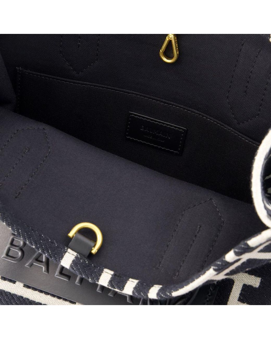 Balmain Black B Army 36 Shopper Bag