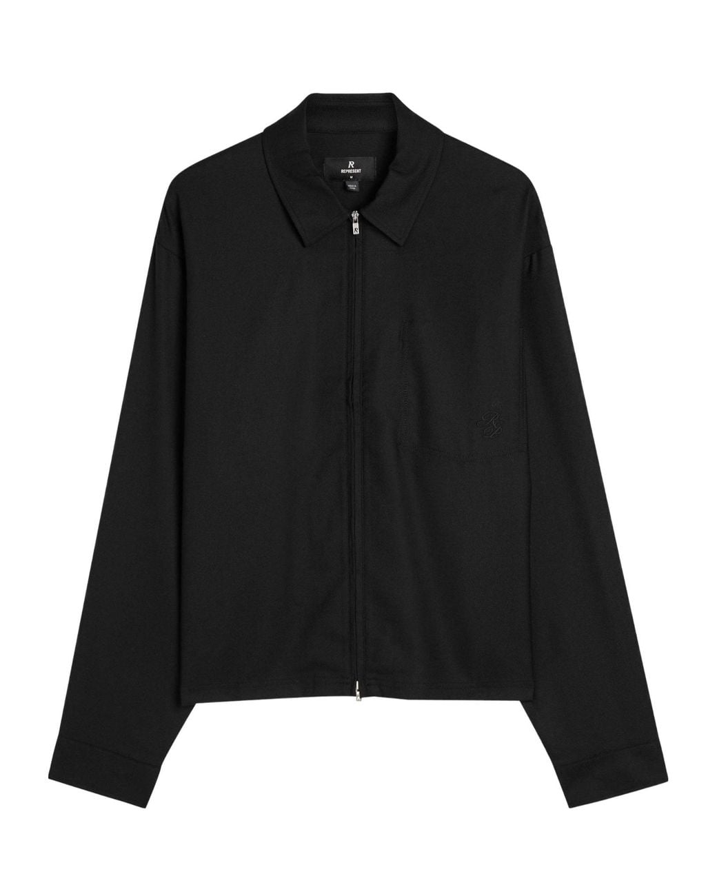 Represent Black Wool Blend Coat for men