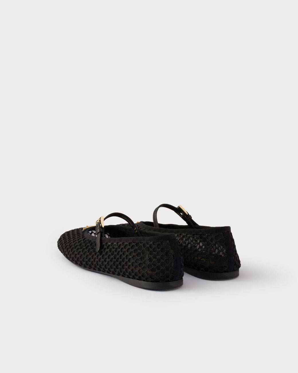 Prada Black Mesh Fabric Ballerinas