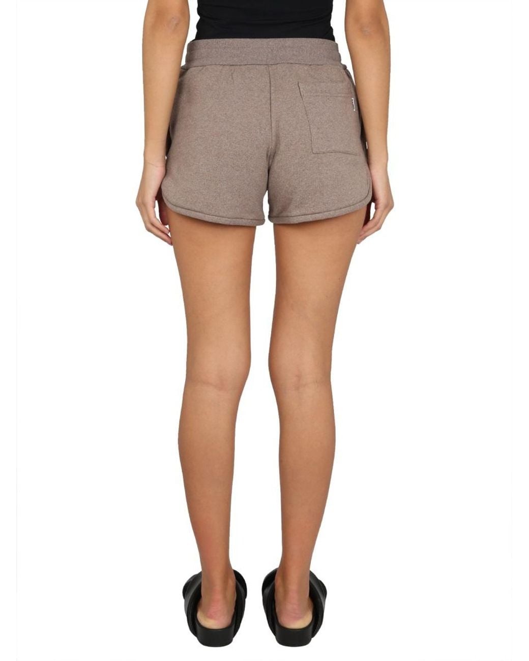 Jil Sander Gray Pocketed Drawstring Mini Shorts