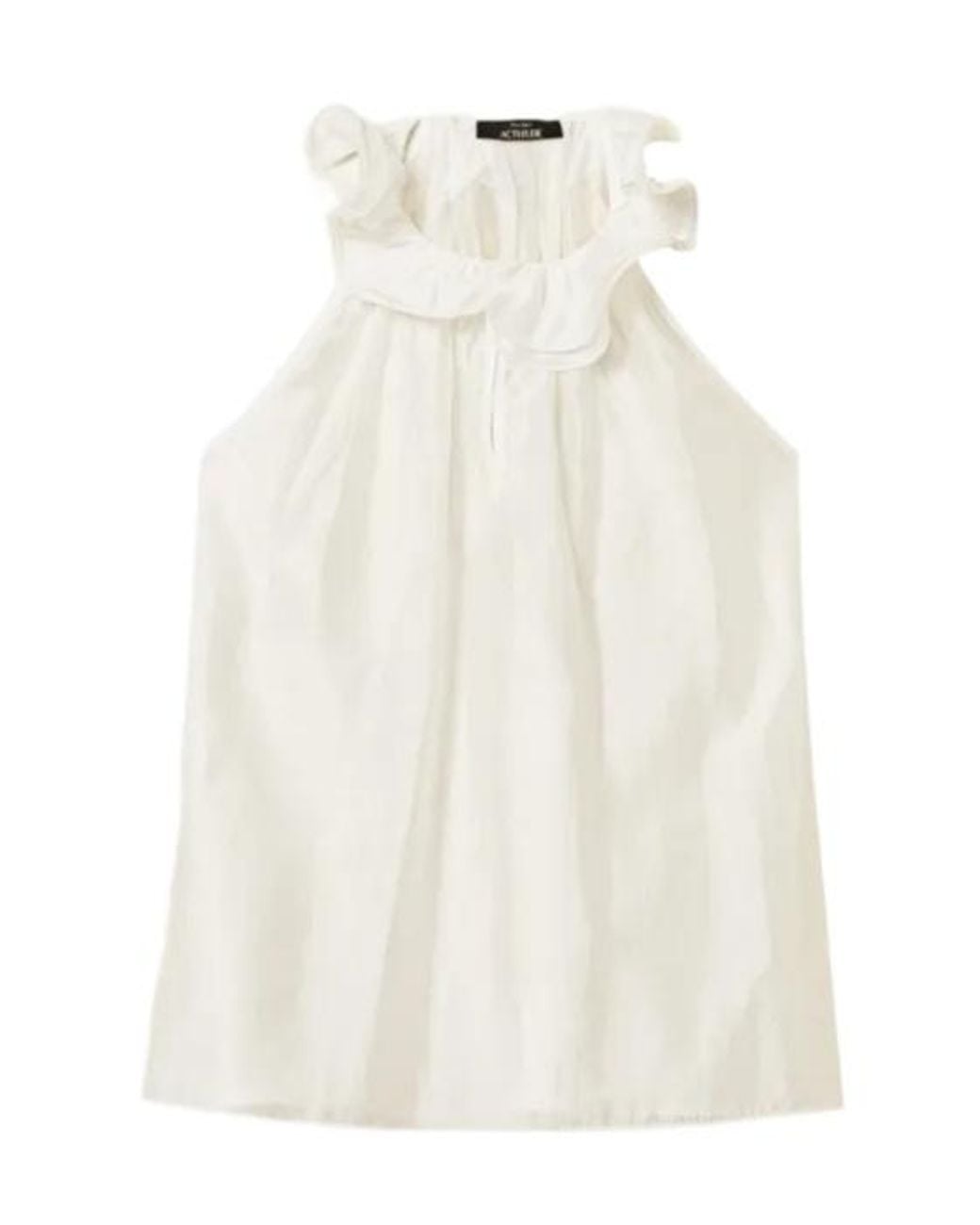 Twinset White ラッフル トップ
