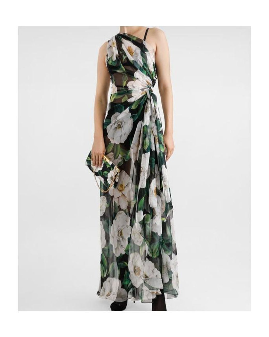 Dolce & Gabbana Green Gardenia Clutch Bag