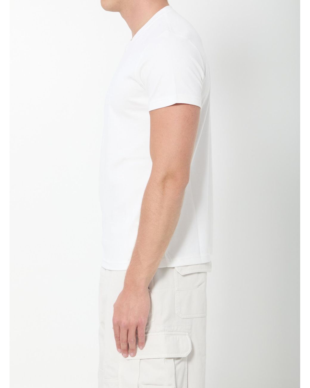 Dior White Homme Logo-Embroidered T-Shirt for men