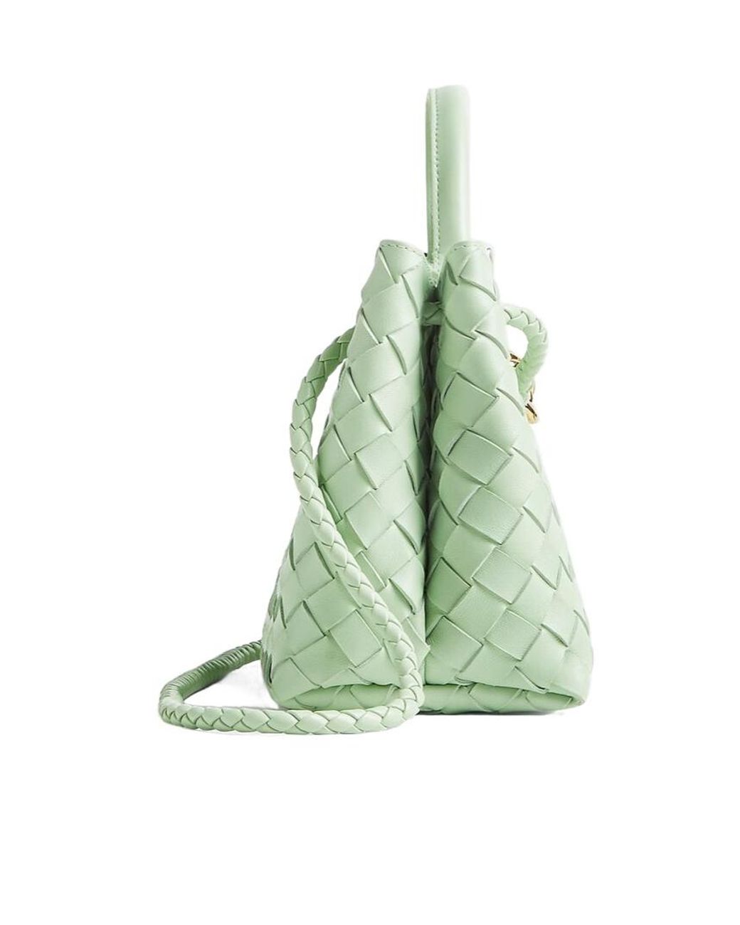 Bottega Veneta Green Trumpet Woven Shoulder Bag
