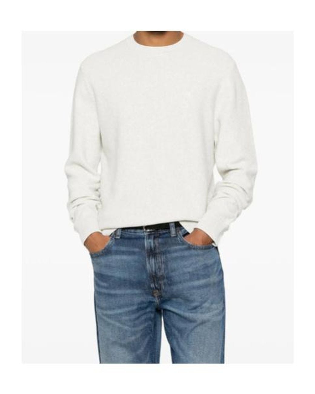 Calvin Klein White Long-Sleeved Knitwear for men