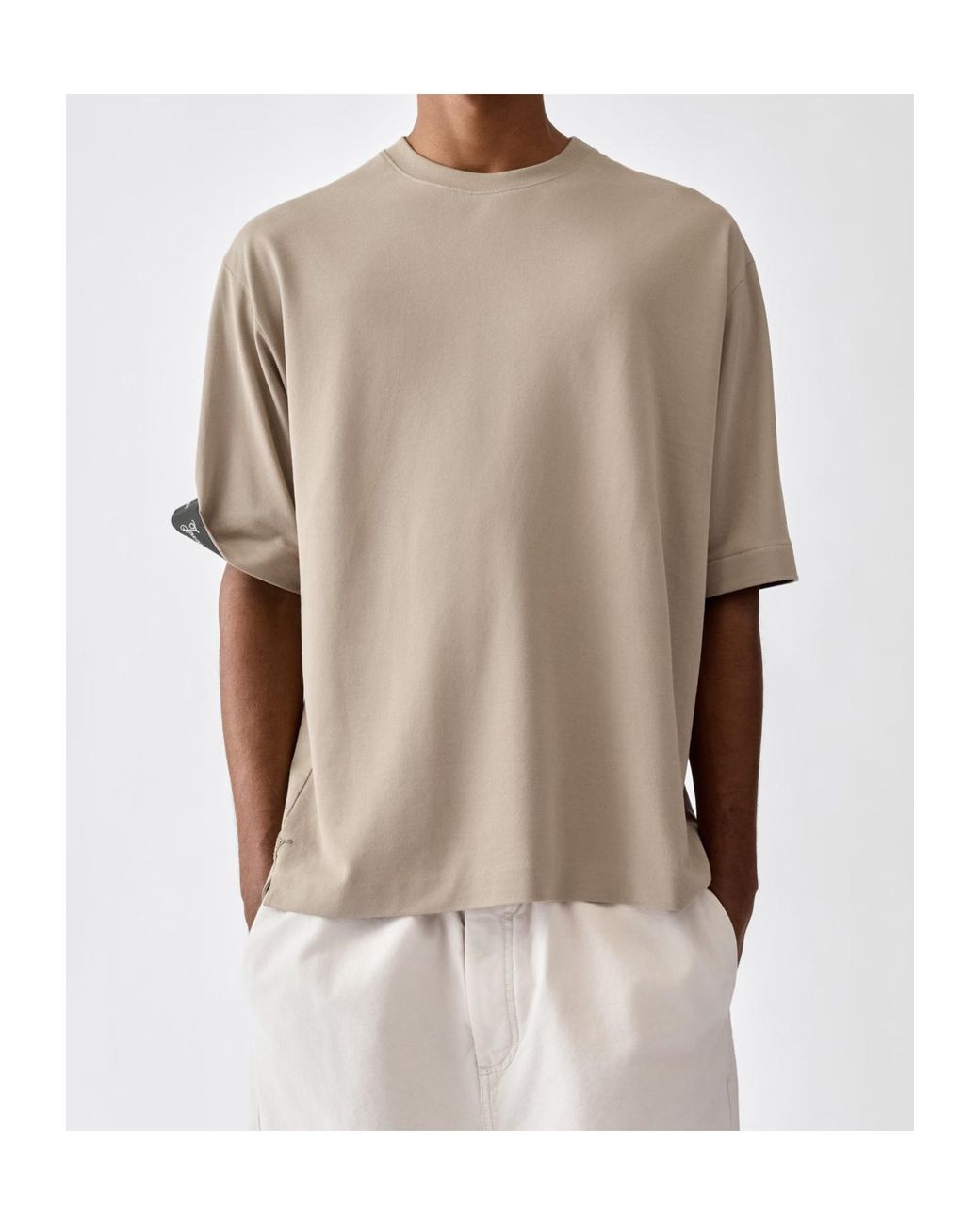 Jacquemus Natural Boxy Paper-Jersey T-Shirt for men
