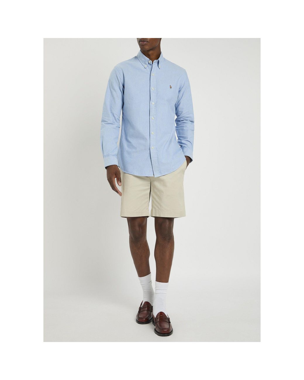 Polo Ralph Lauren Blue Cotton Oxford Shirt for men