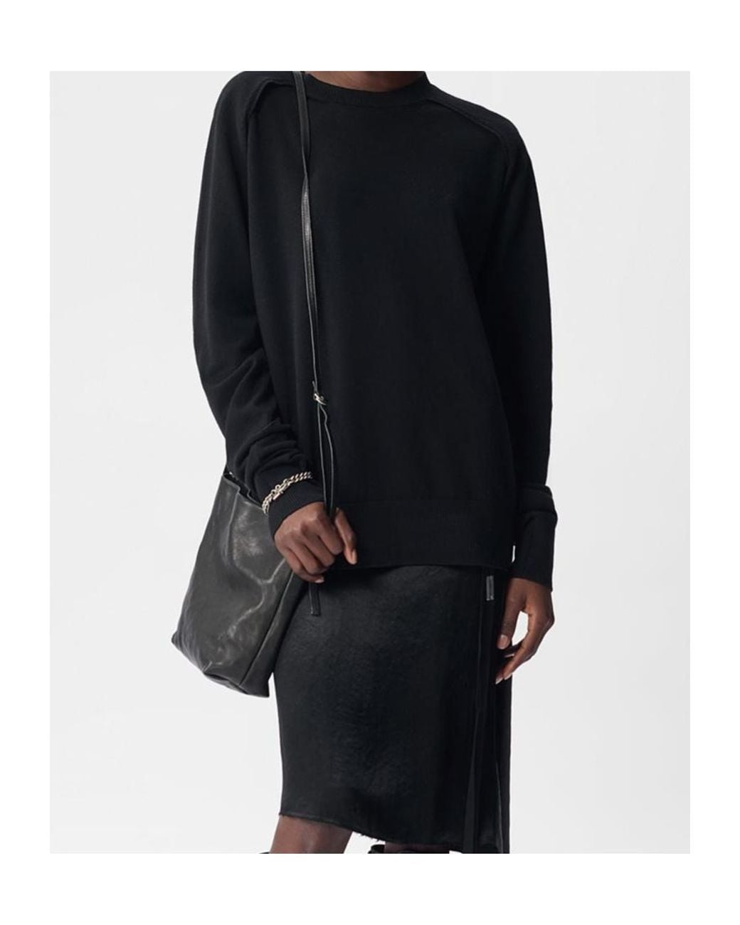 Ann Demeulemeester Blue Crew-Neck Sweatshirt