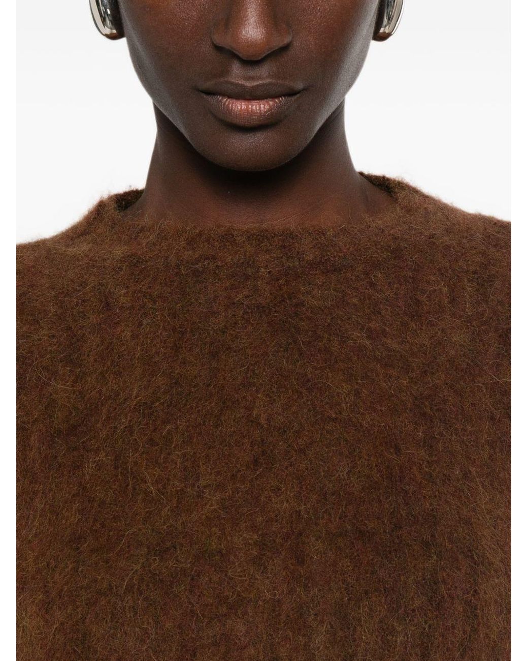 Uma Wang Brown Crew-Neck Sweater