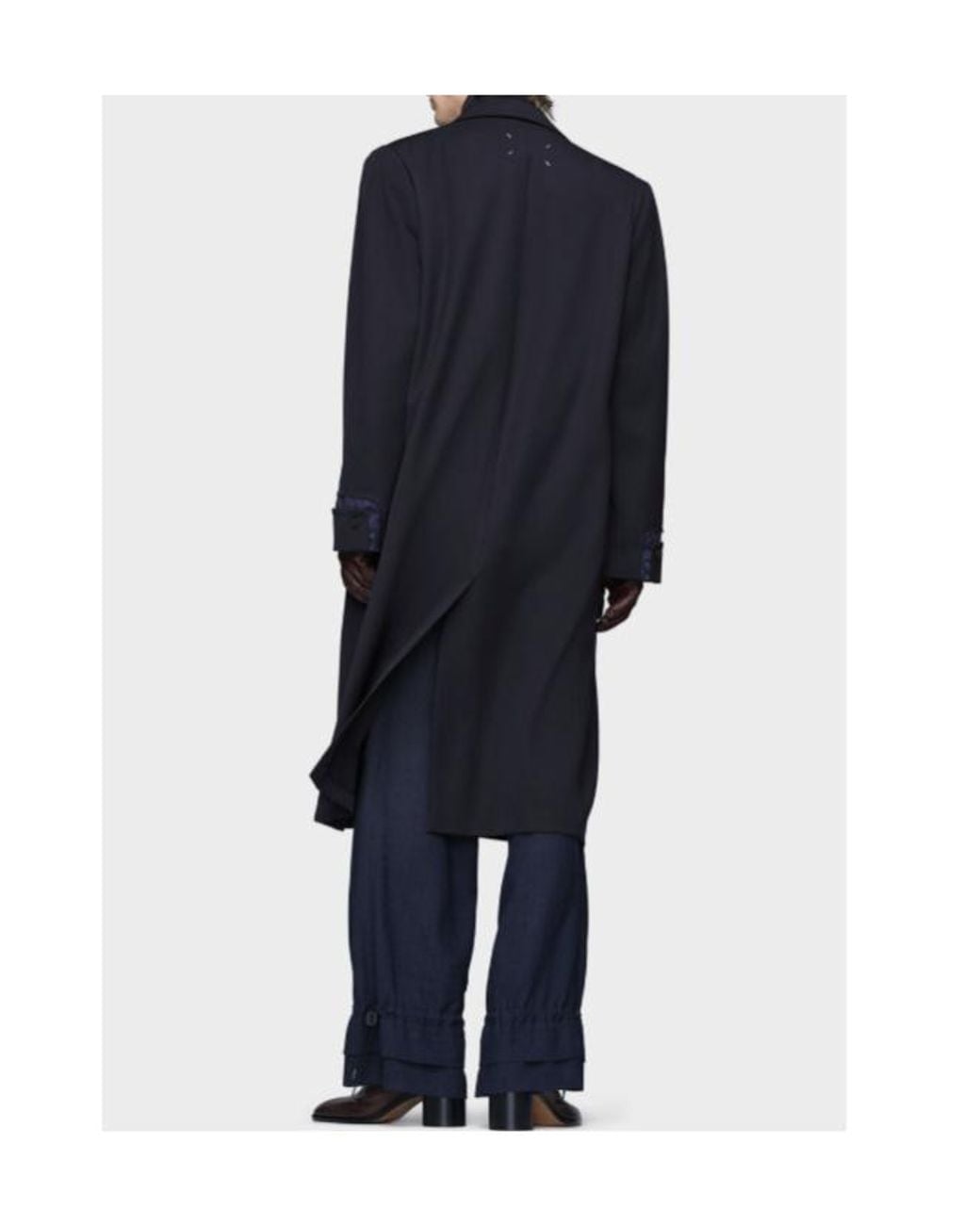 Maison Margiela Blue Single-Breasted Coat for men