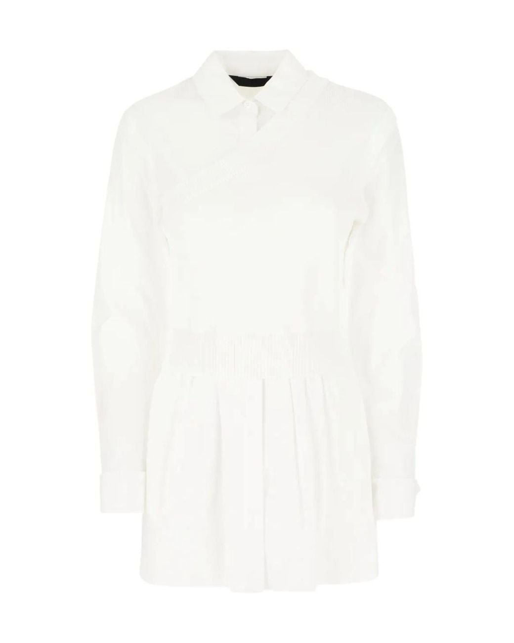 Juun.J White Pleated Detail Shirt