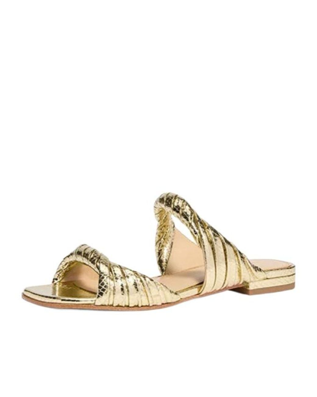 MICHAEL Michael Kors Kiana Metallic Embossed Leather Sandals