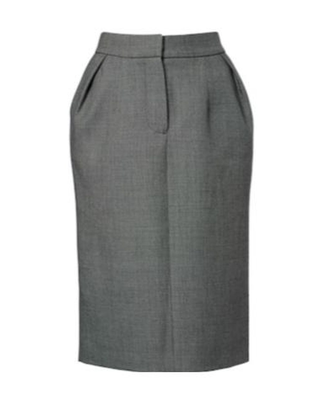 Magda Butrym Gray Wool Pencil Skirt