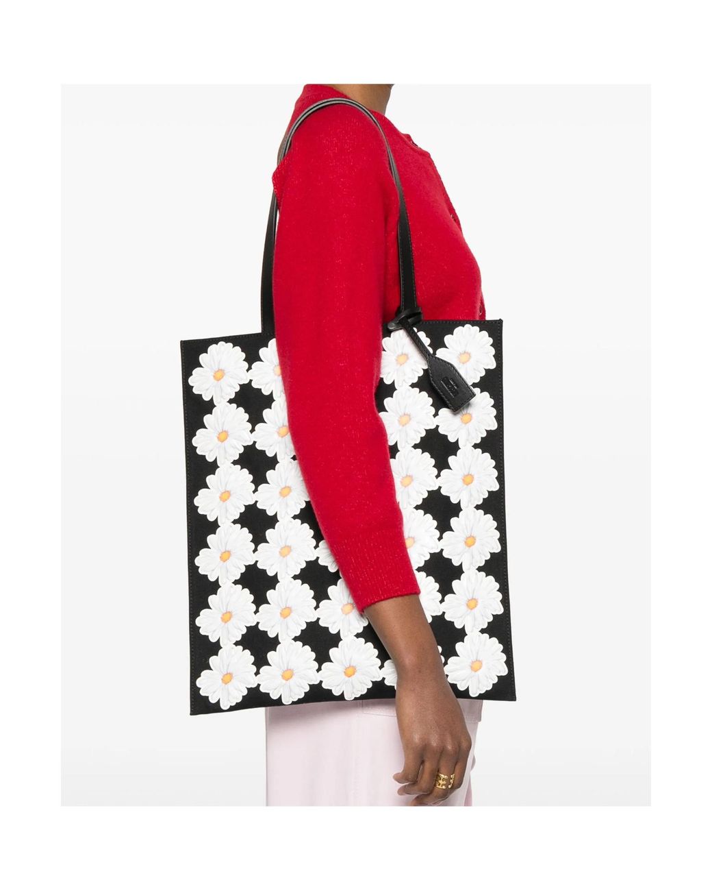 Moschino White Daisy Tote