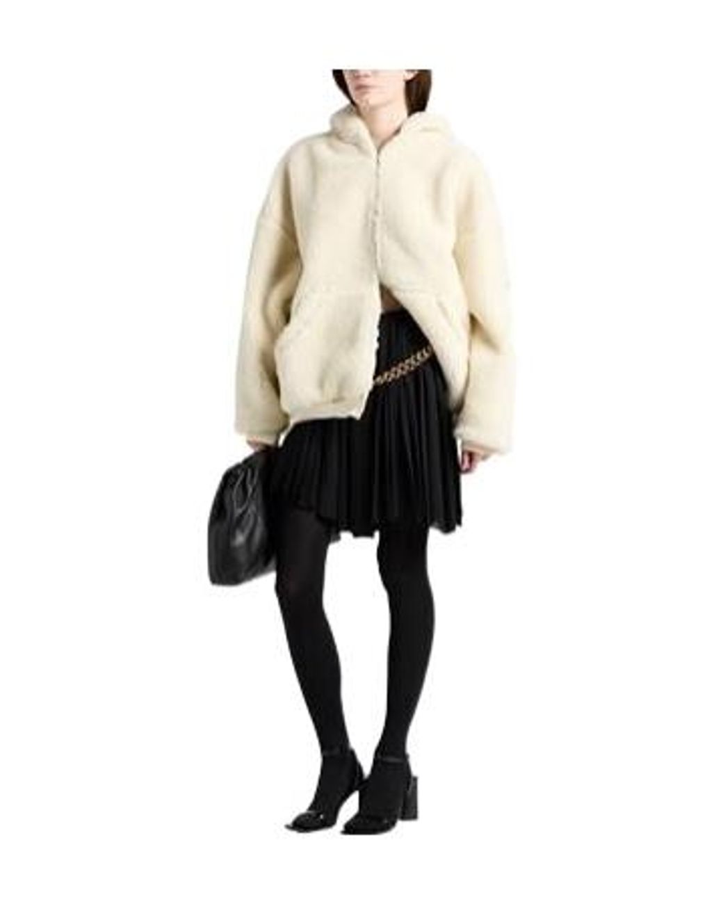 Balenciaga Black Draped Pleated Mini Skirt