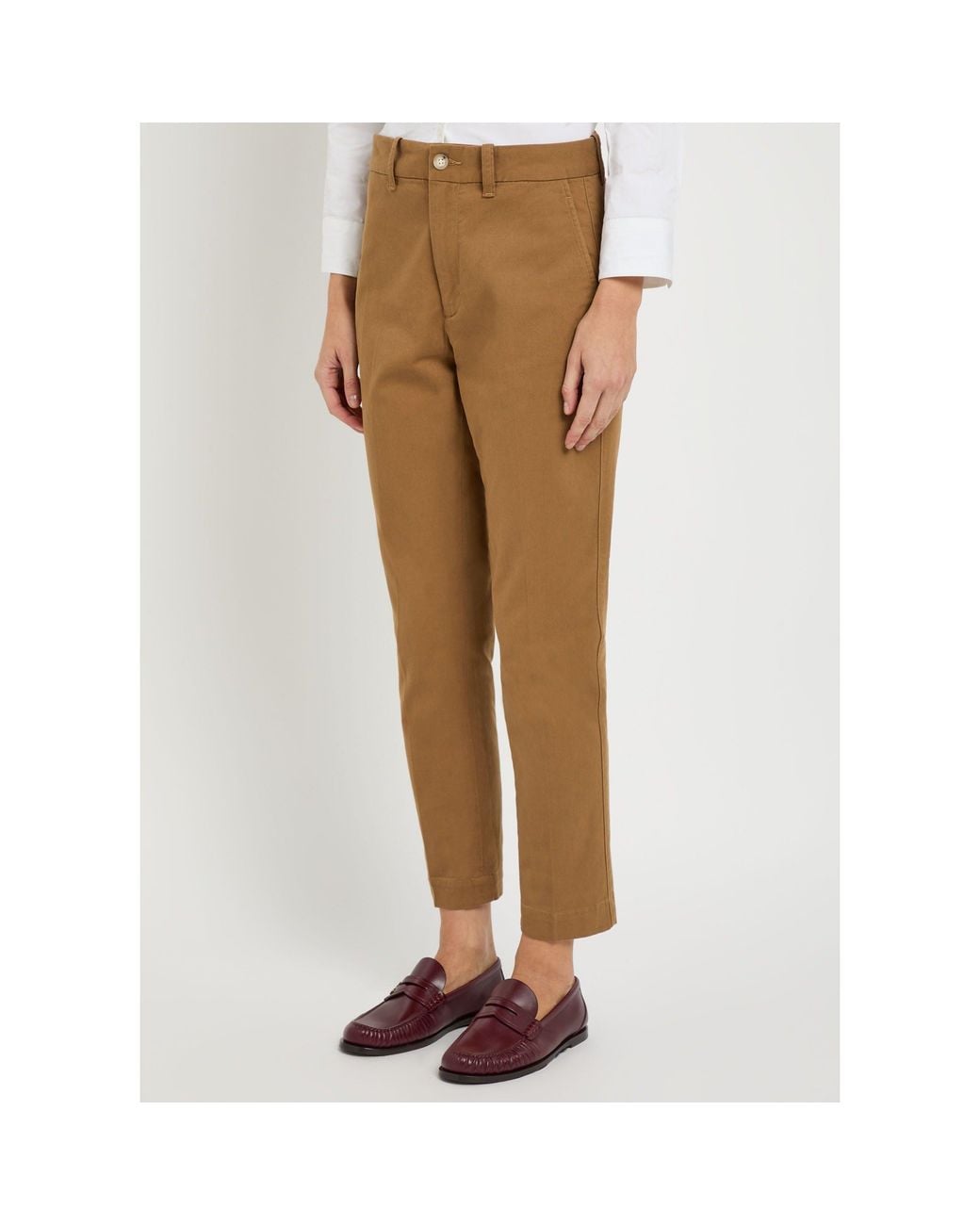 Polo Ralph Lauren Brown Cotton Straight Leg Trousers