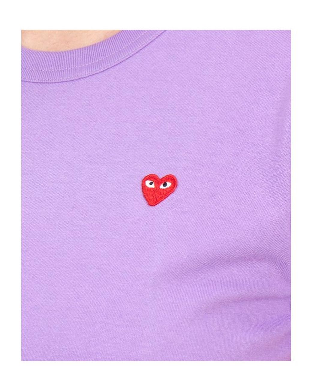 COMME DES GARÇONS PLAY Purple Short-Sleeved T-Shirt for men