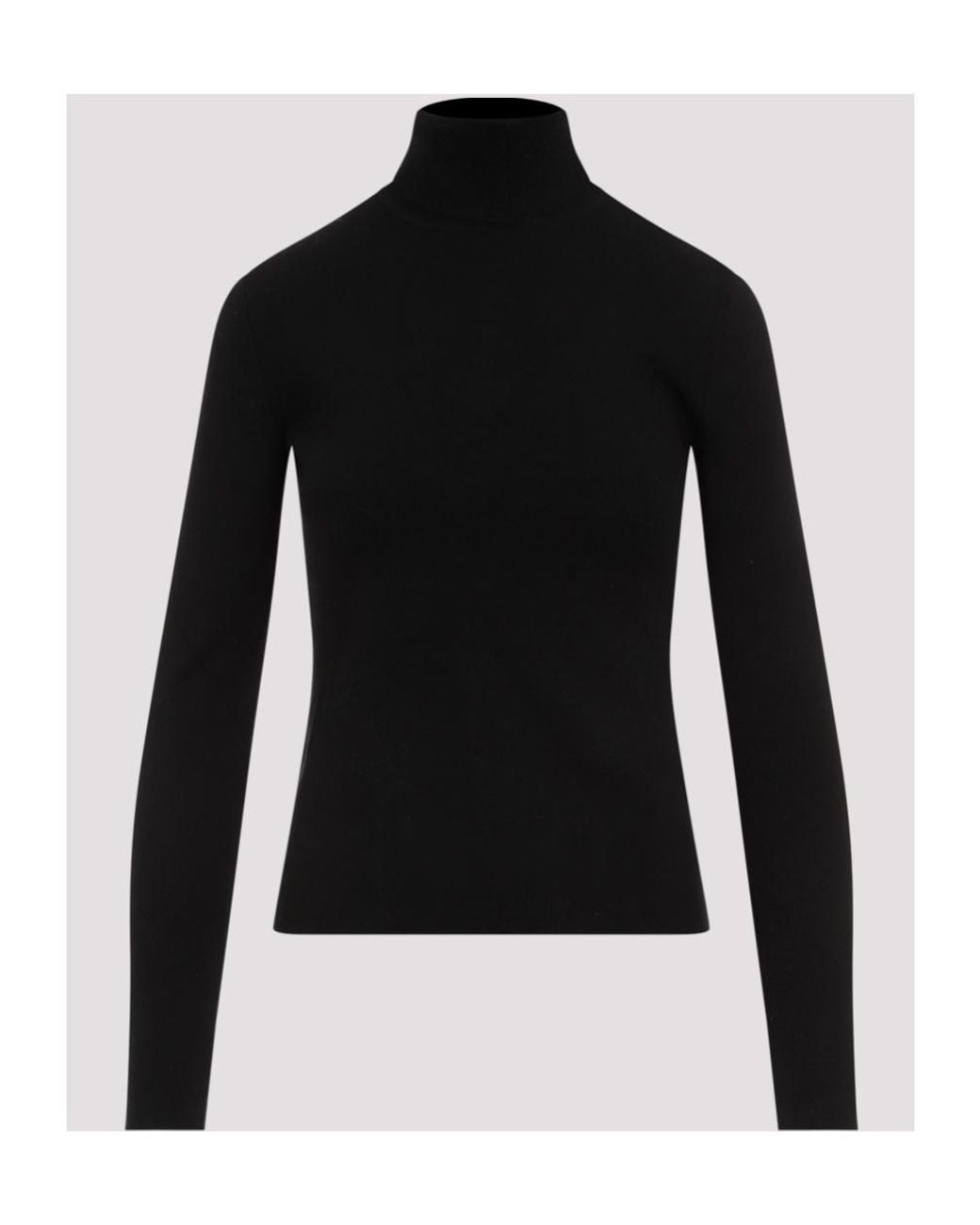 Gabriela Hearst Black Turtleneck Knit Top