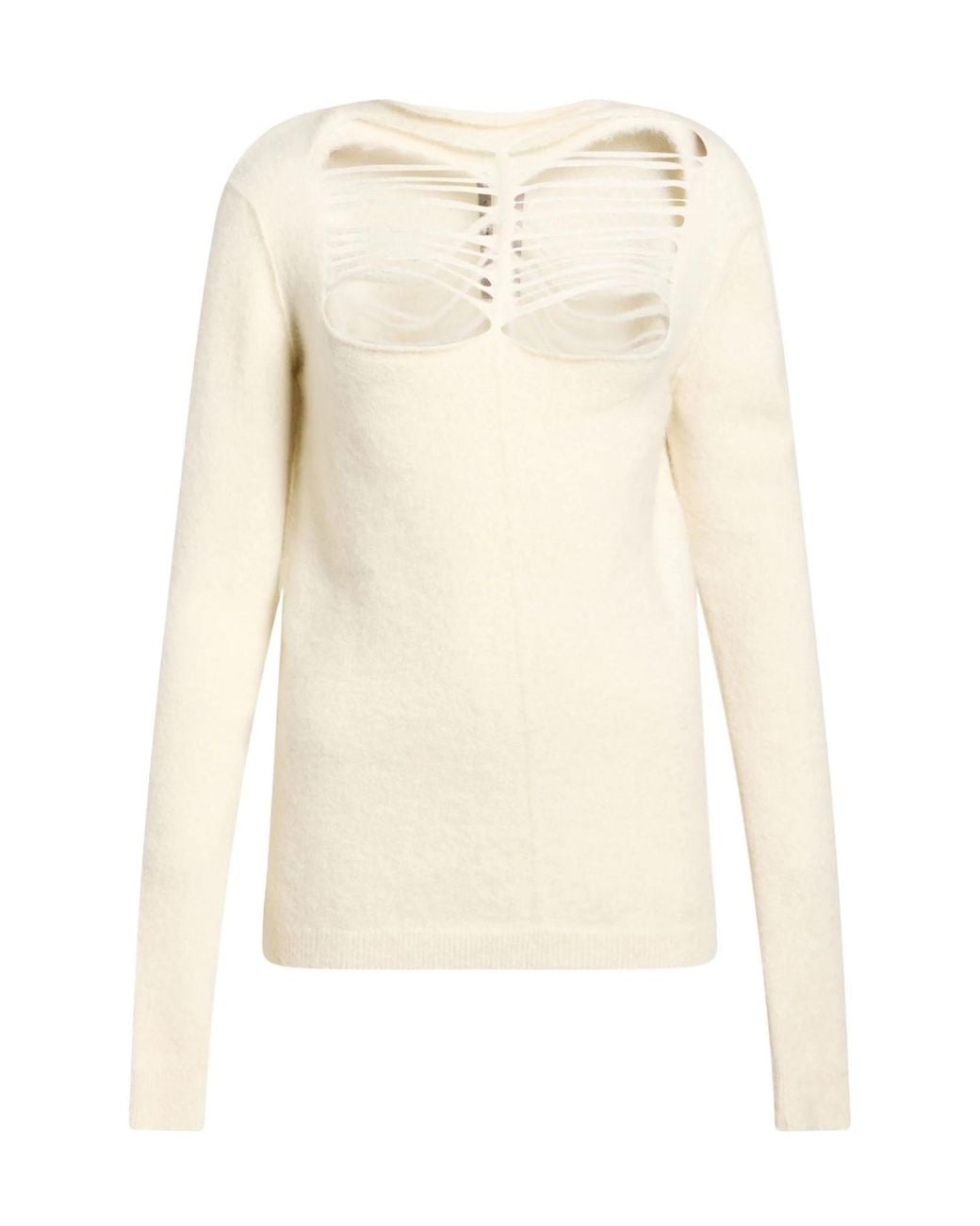 Rick Owens Natural Solid-Color Knitted Top