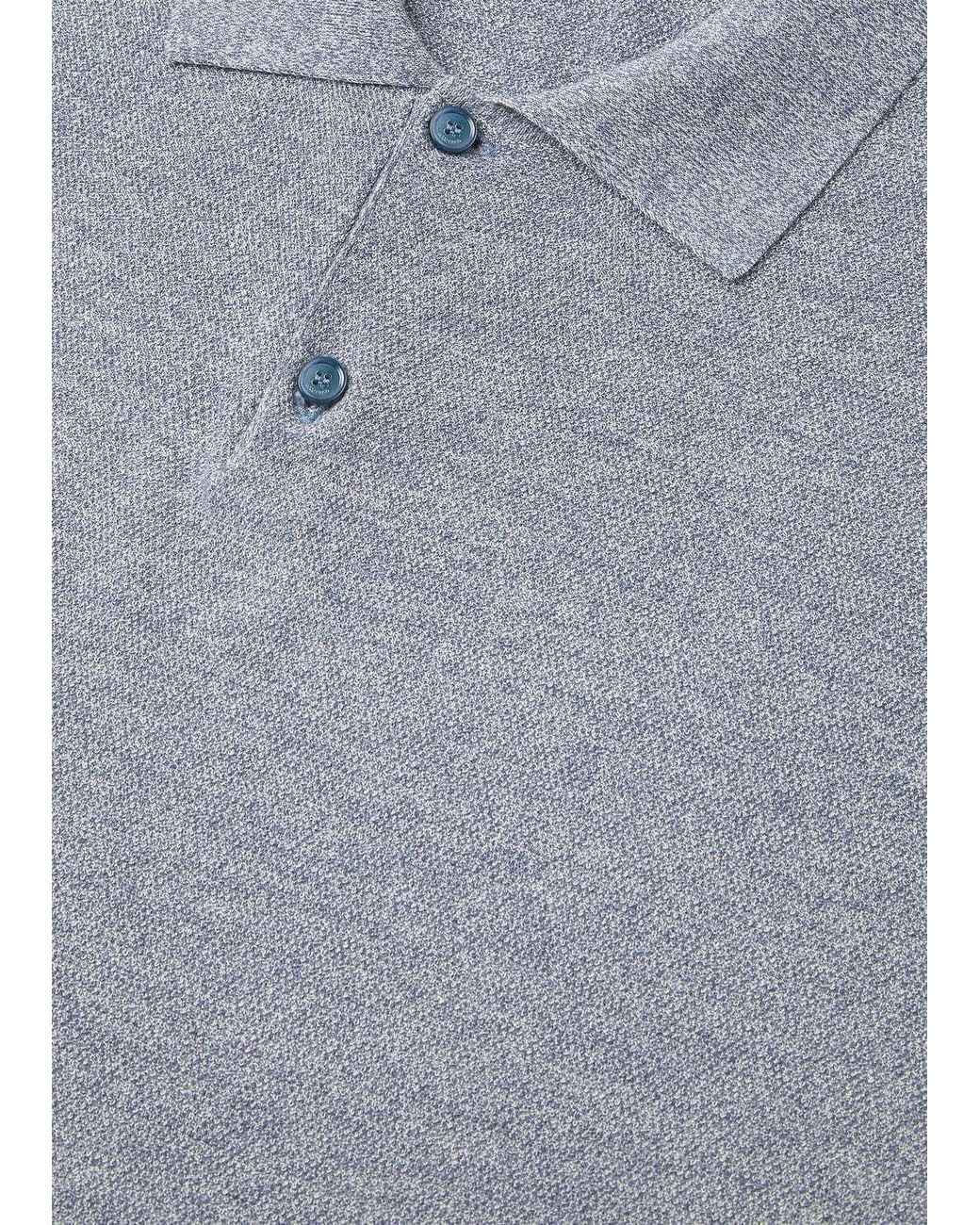 Loro Piana Blue Tartana Polo Shirt for men