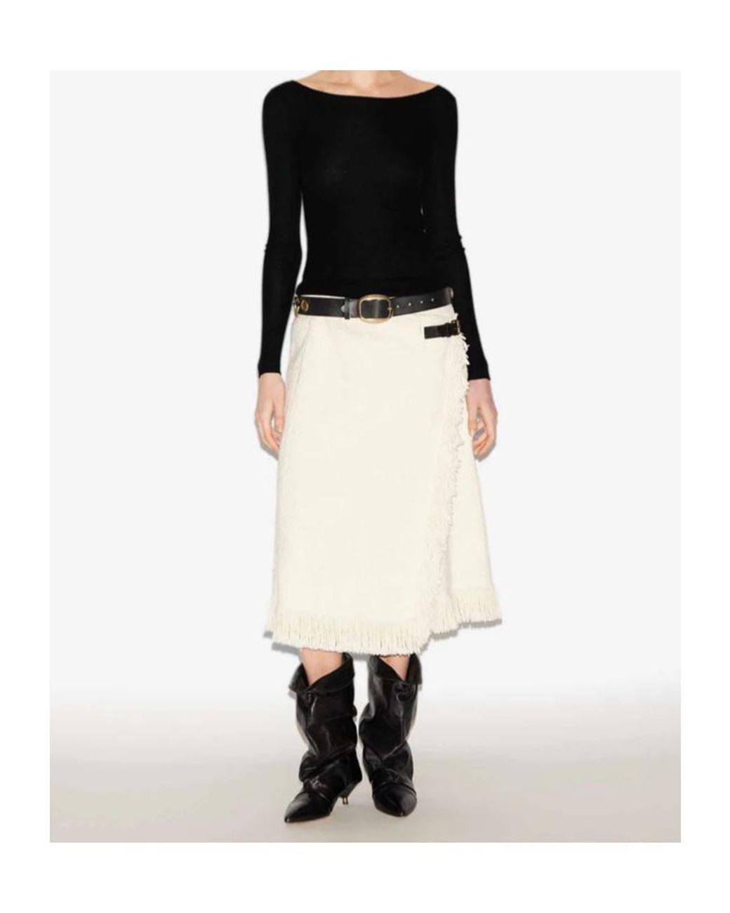 Isabel Marant Black Izzie Boat Neck Jumper