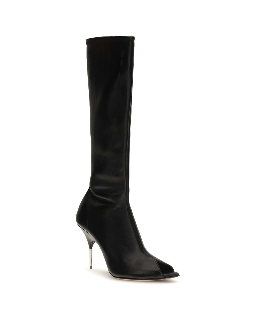 AMINA MUADDI Black High-Heeled Ankle Boots