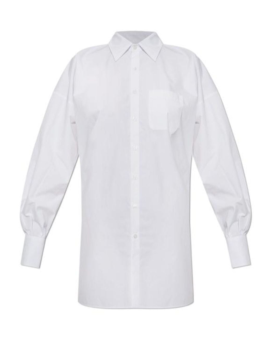 Coperni White Long-Sleeved Buttoned Shirt