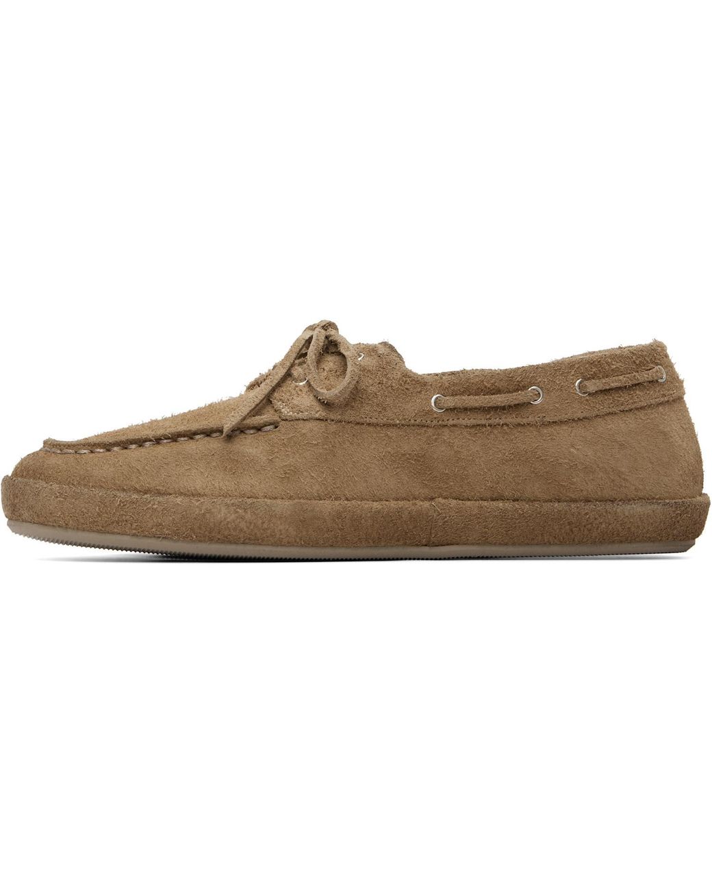Marsèll Brown Scatopelle Suede Boat Shoes for men