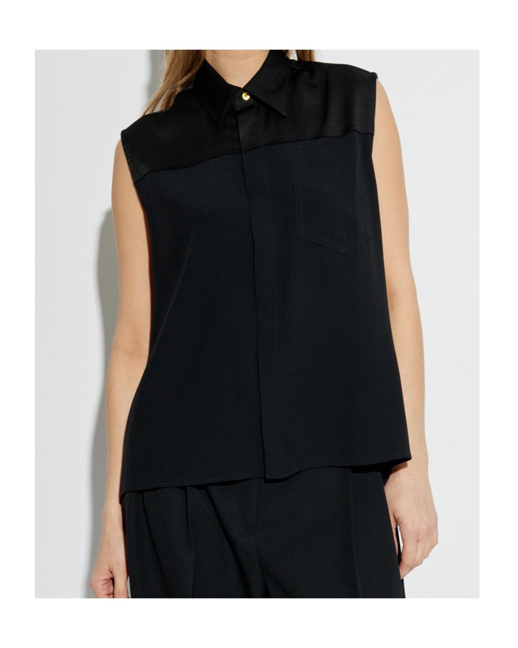 AMI Black Sleeveless Shirt