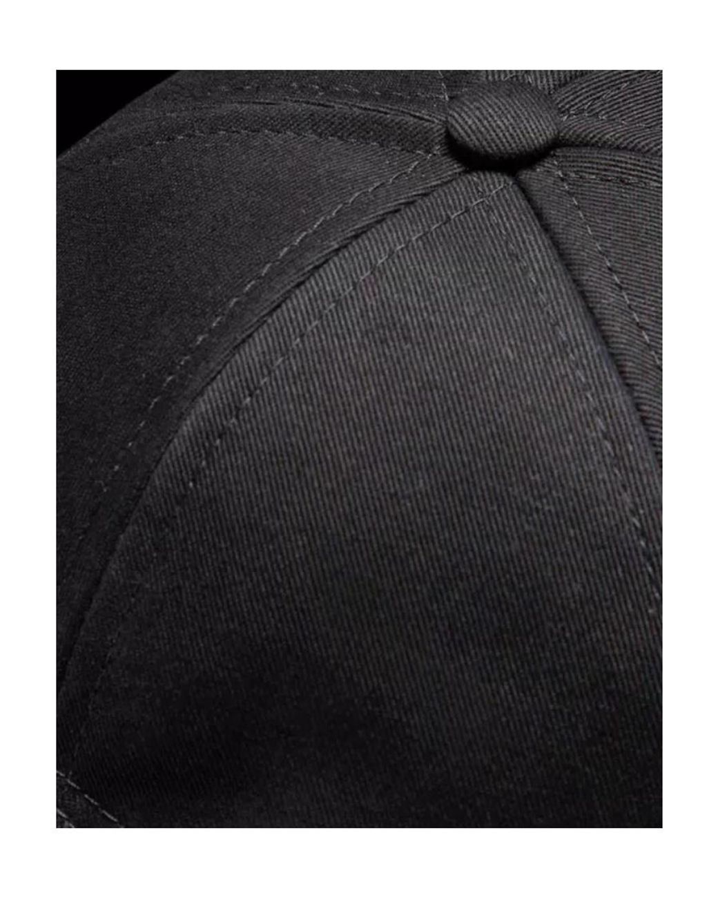 Moncler Black Gabardine Baseball Cap for men
