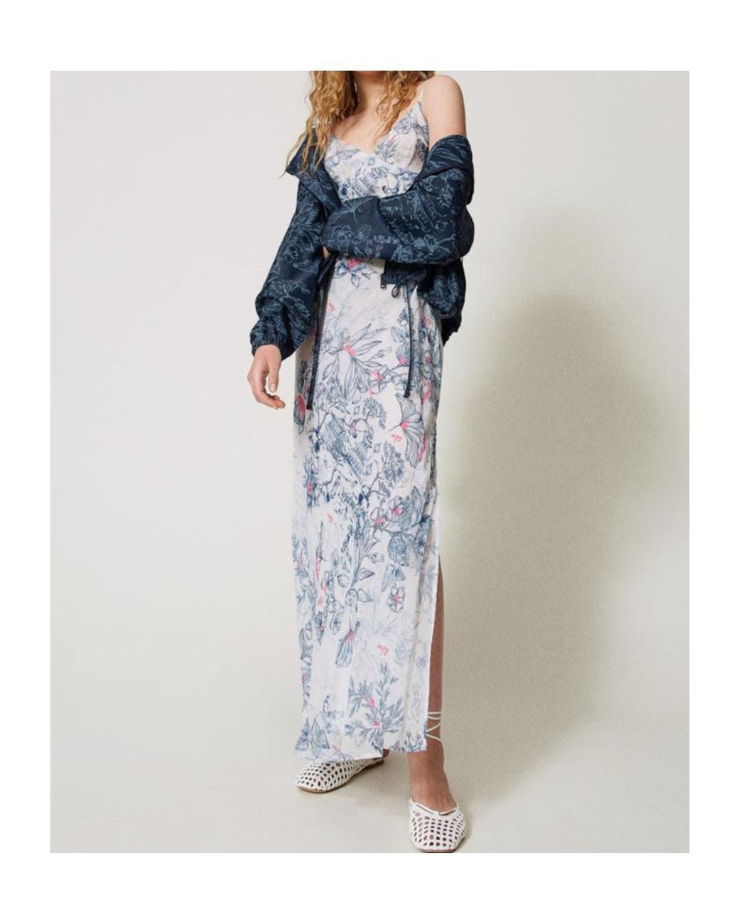 Twinset Blue Printed Jacket