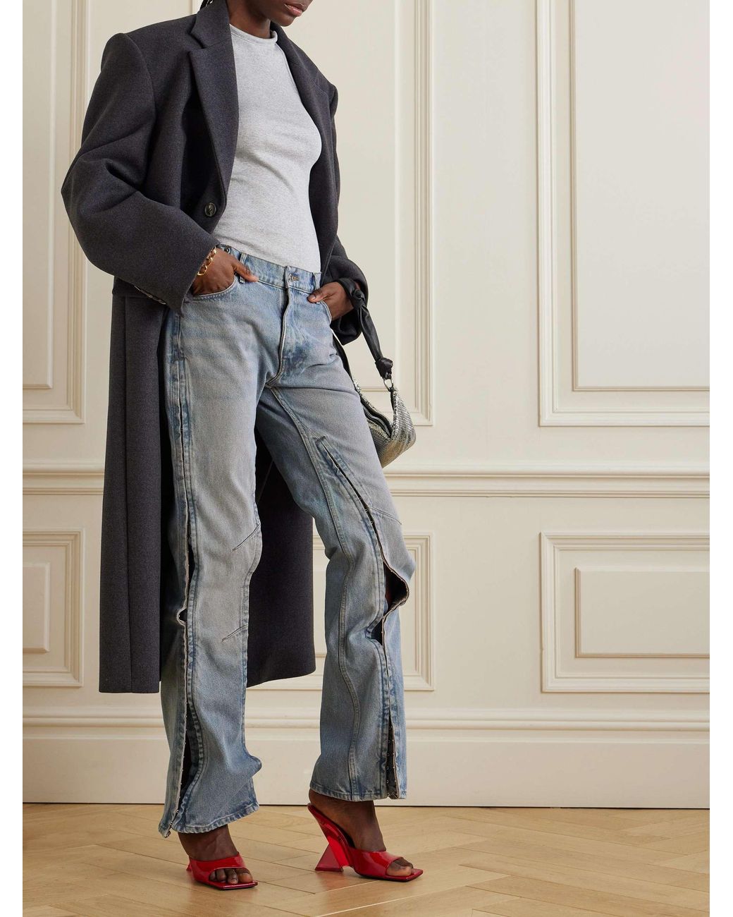 Y. Project Blue Belt Ring Denim Trousers