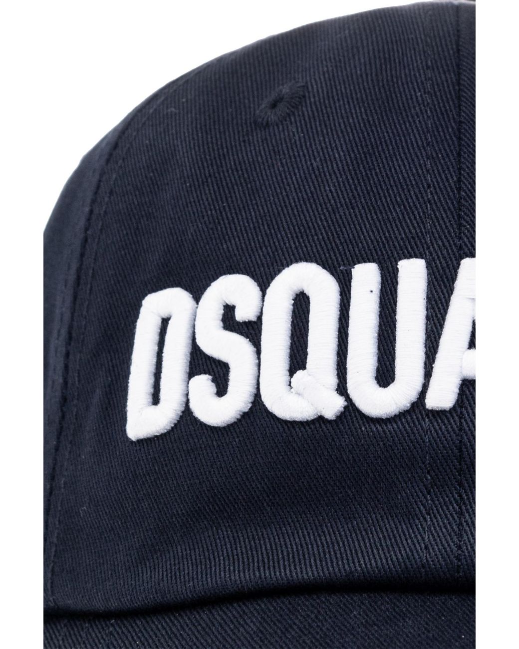 DSquared² Black Logo Embroidered Baseball Cap for men