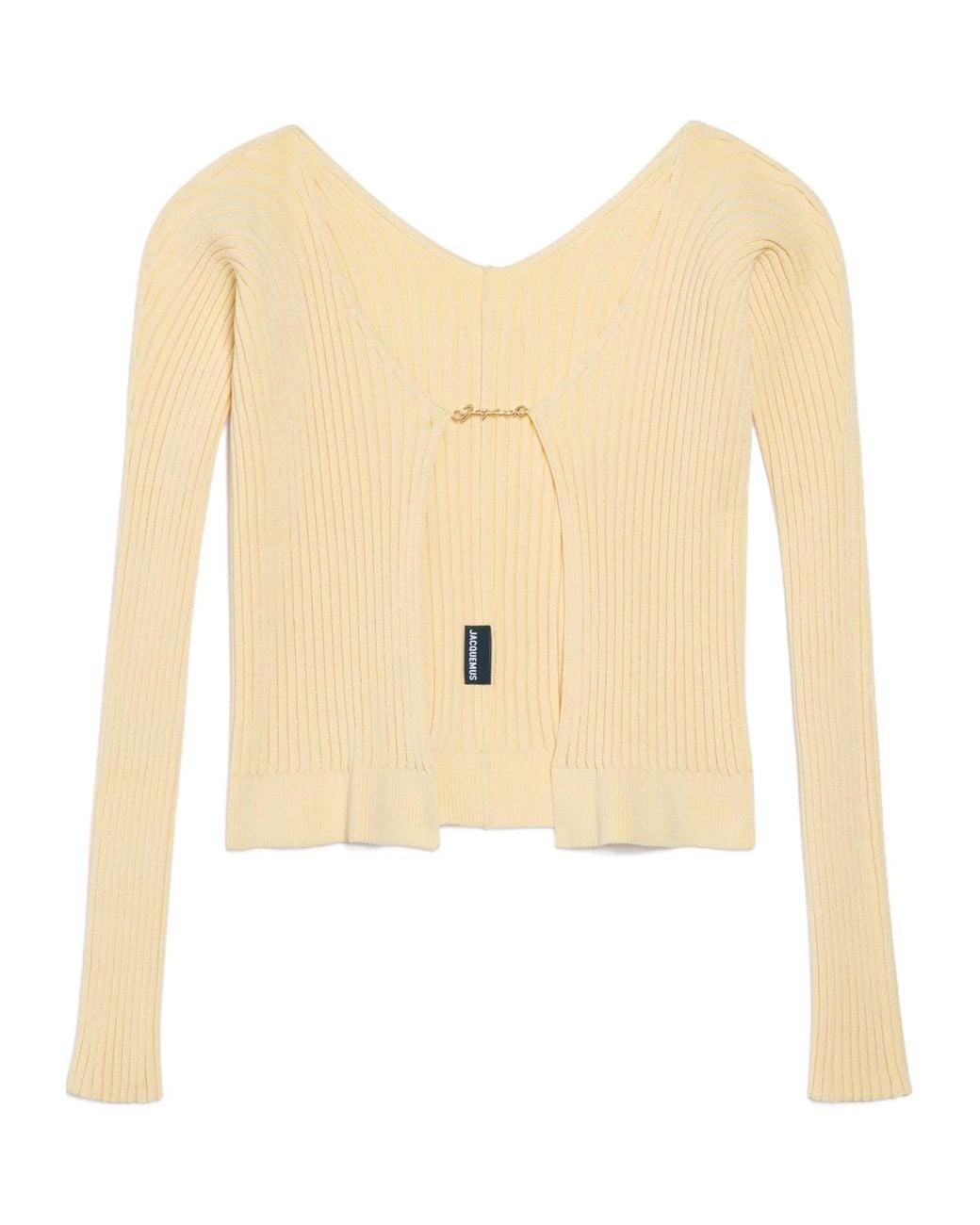 Jacquemus Natural Logo Plaque Long-Sleeved Cardigan
