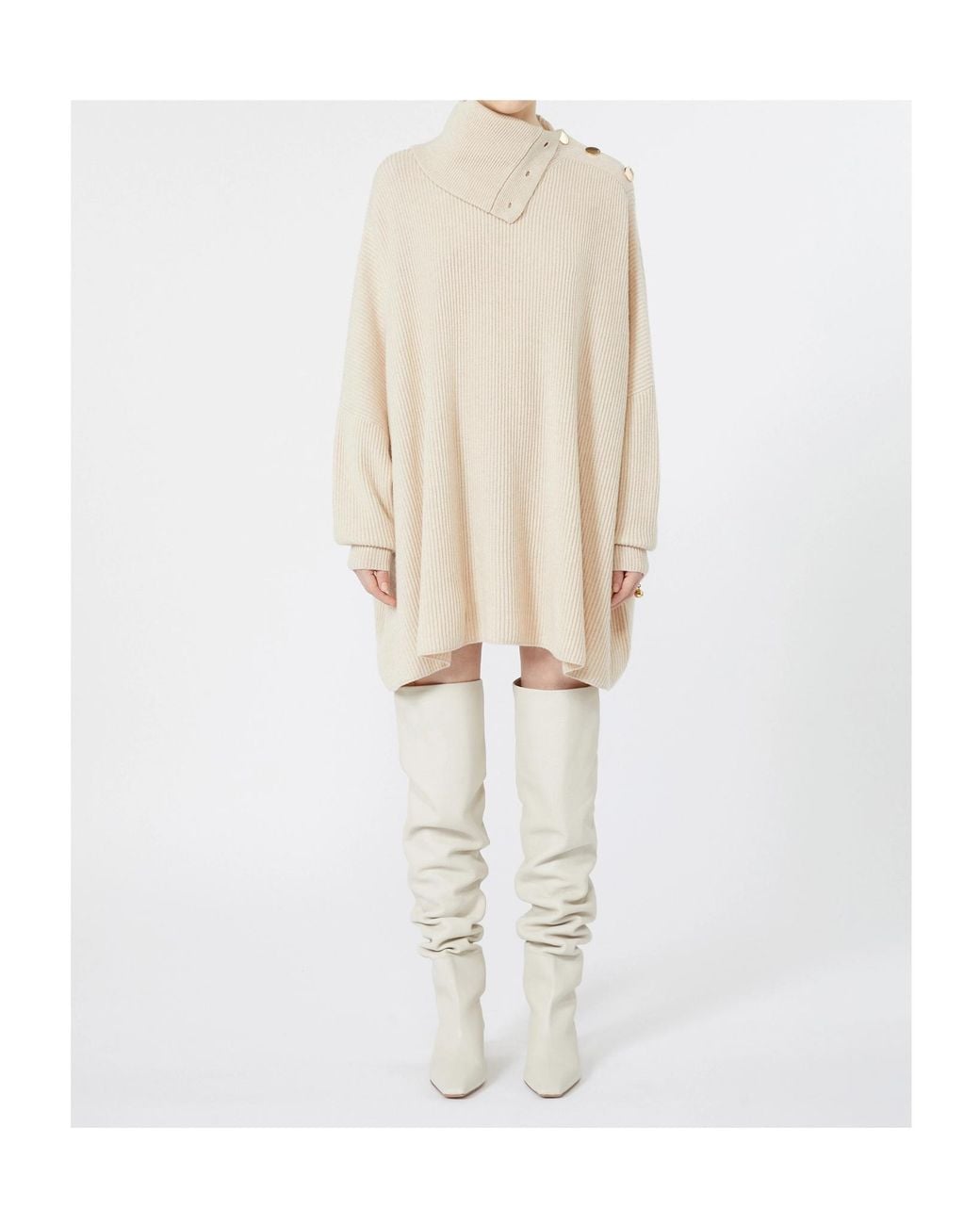 Sportmax White Long-Sleeved Dress