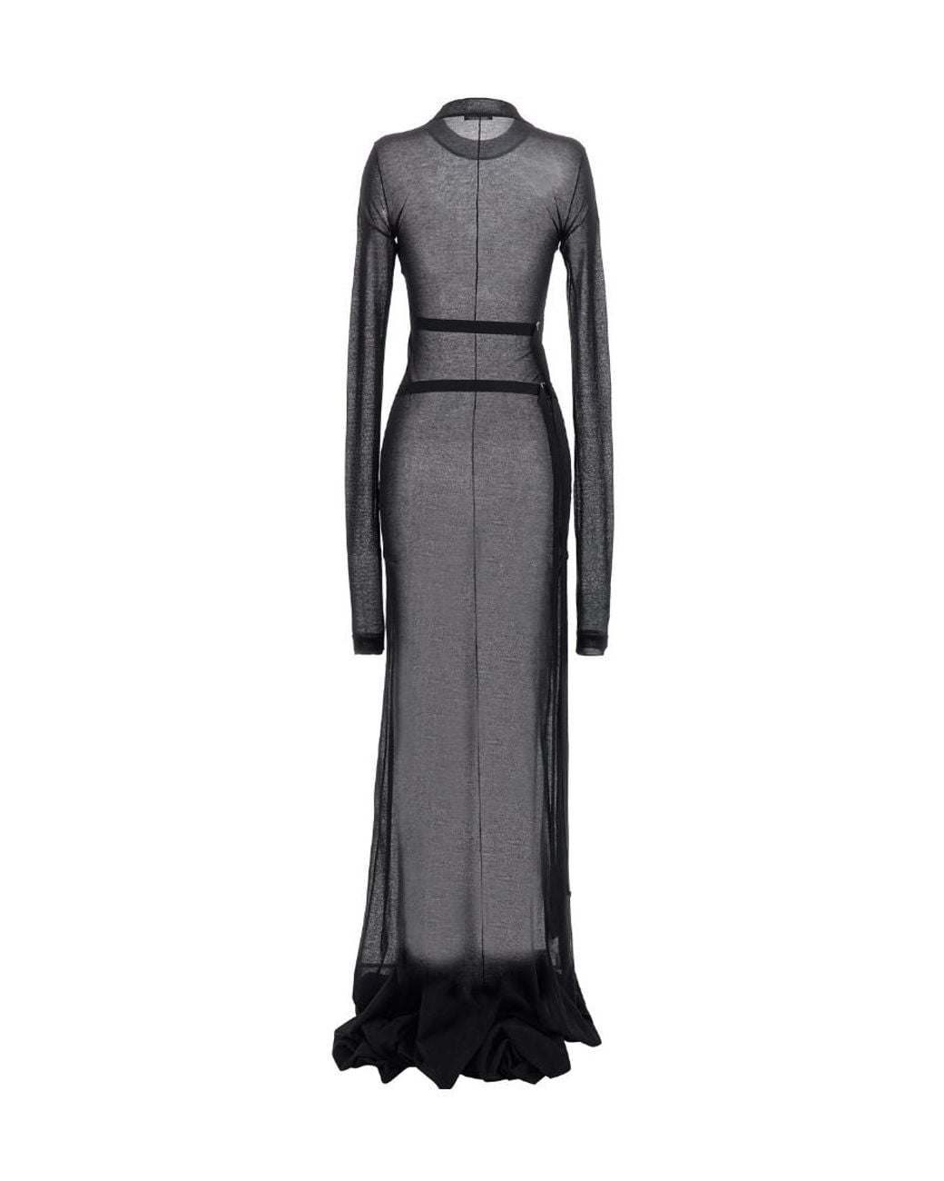 Ann Demeulemeester Multicolor Long Sleeved Crewneck Maxi Dress