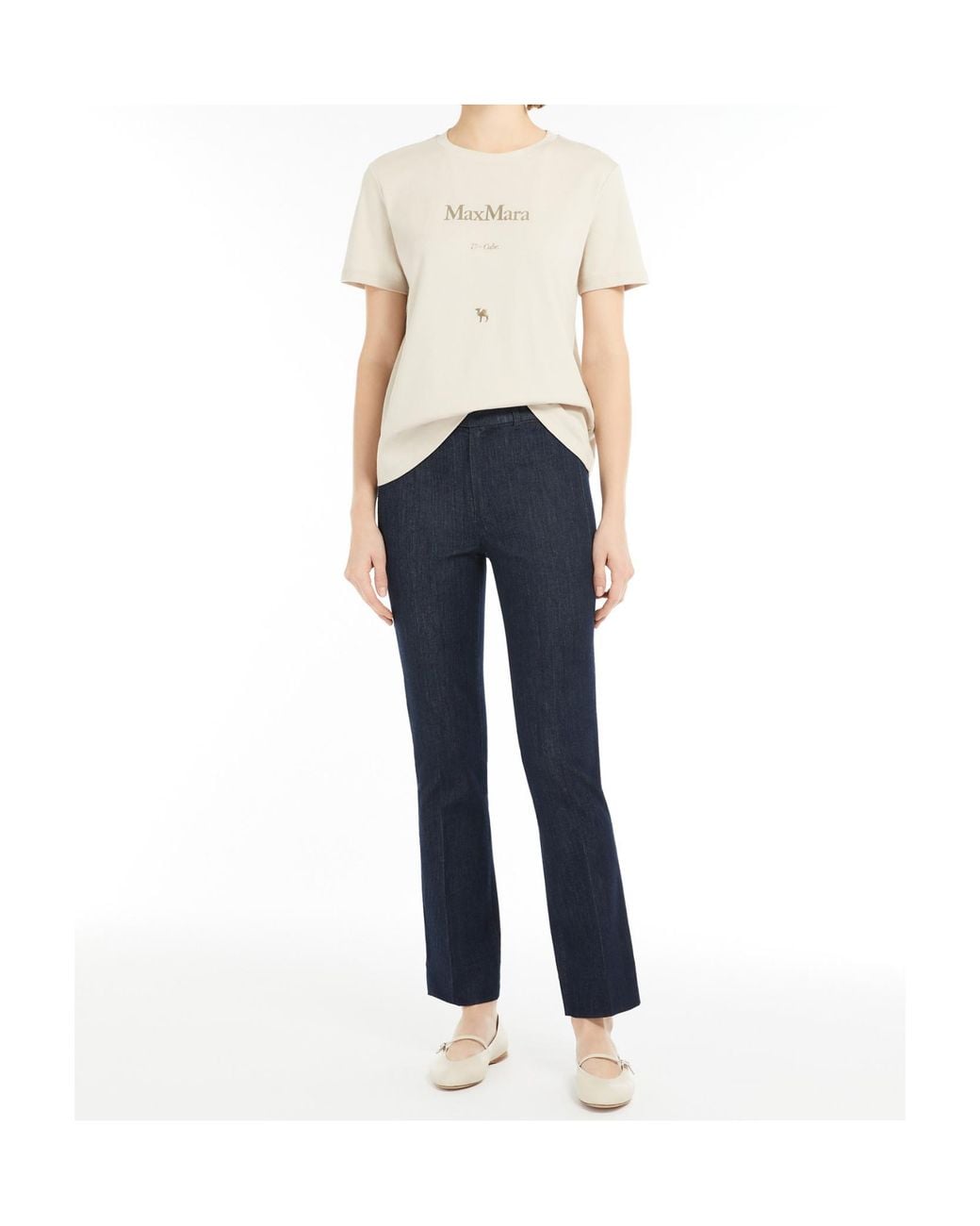Max Mara Blue 'S Pleat Detailed Tapered Pants