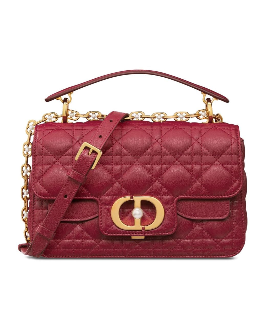 Dior Red Small Jolie Top Handle Bag