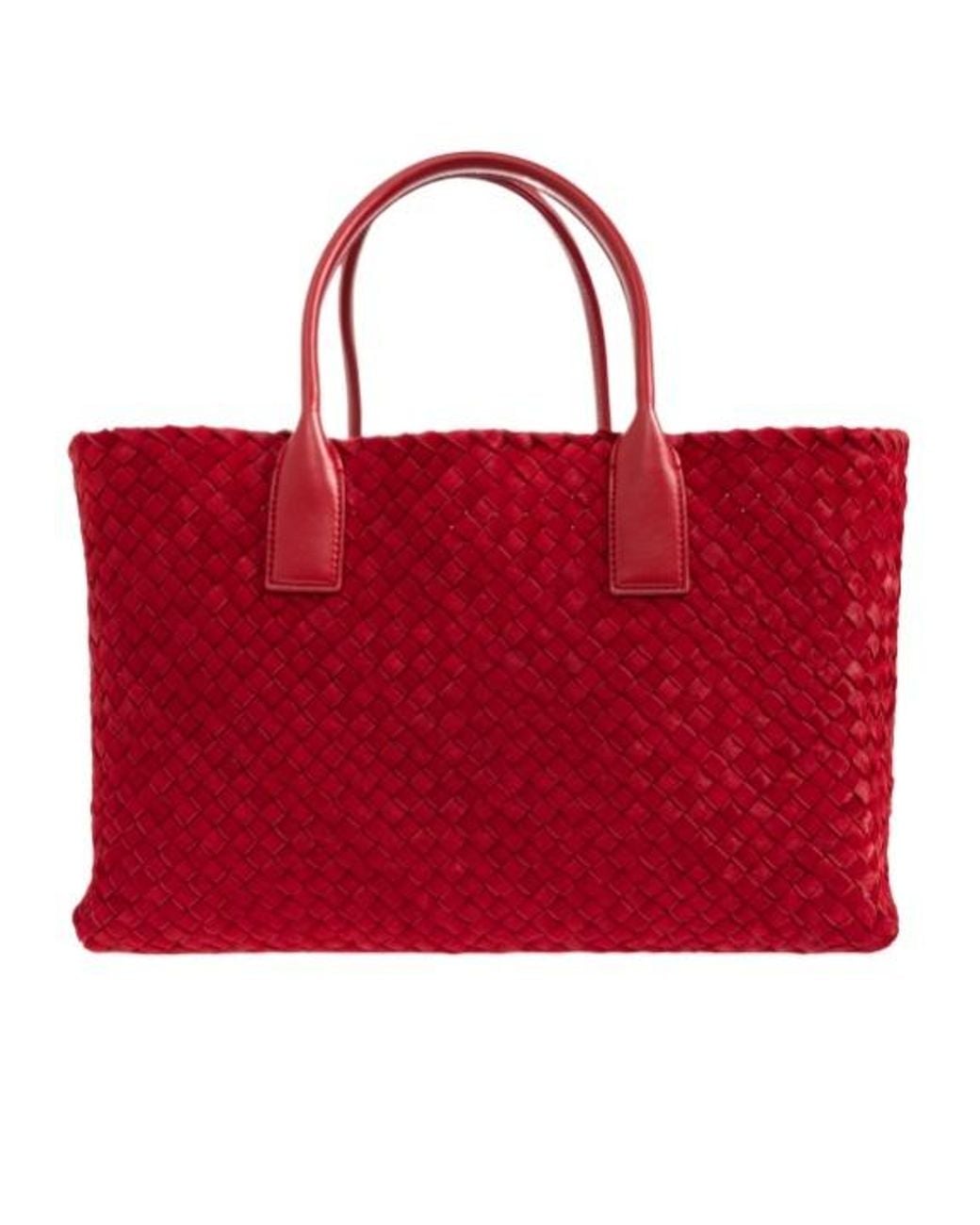 Bottega Veneta Red Woven Handbag