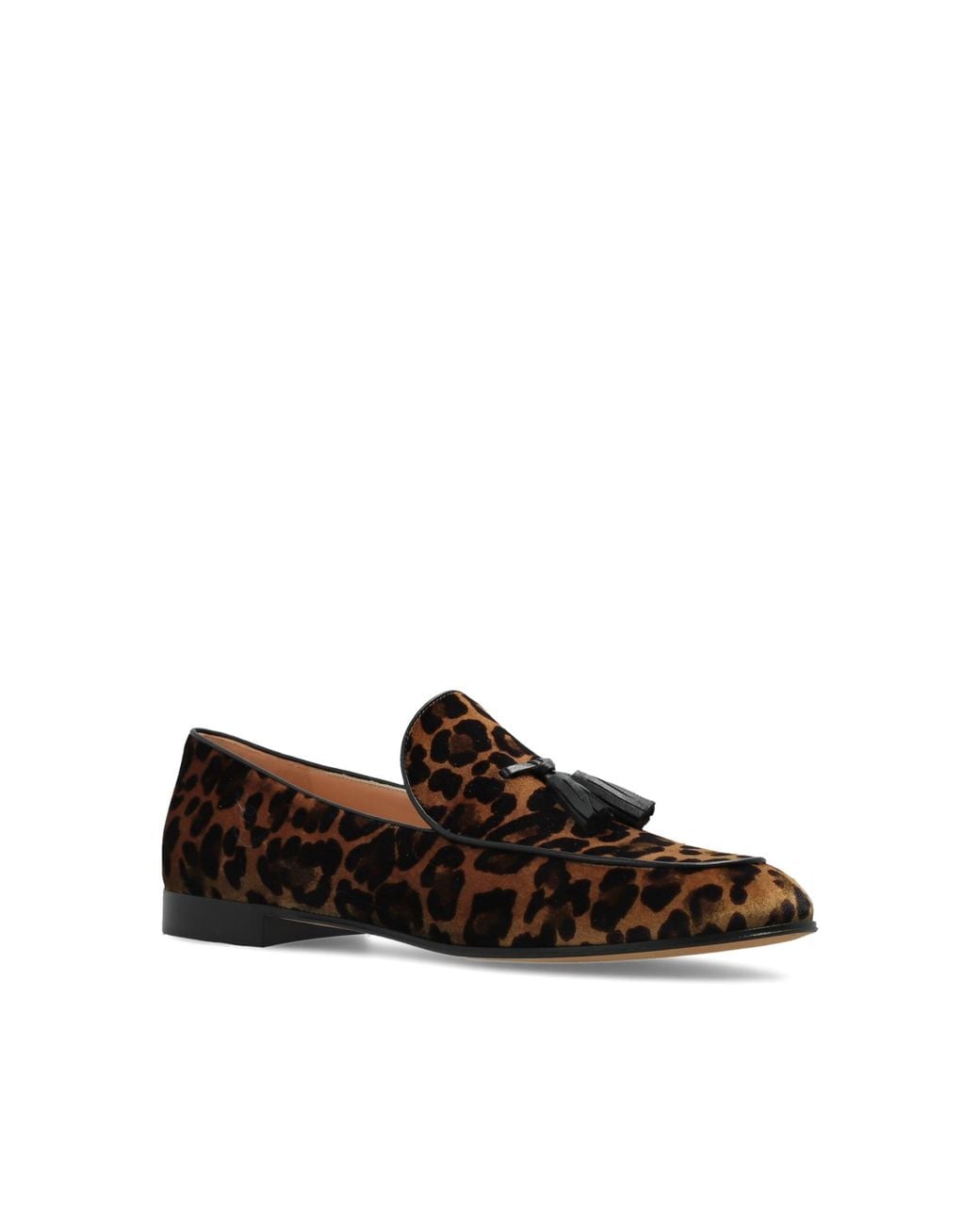 Gianvito Rossi Brown Vittoria Tassel Flat Shoes