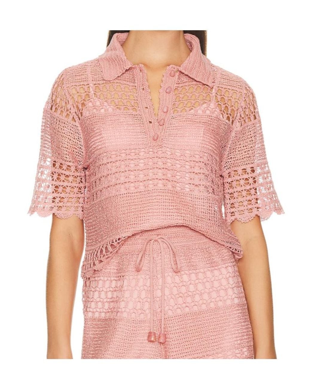 Zimmermann Pink Shirt With A Decorative Weave