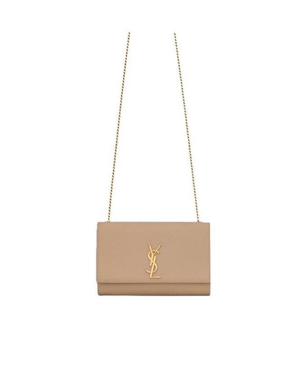 Saint Laurent White Medium 'Monogram' Shoulder Bag