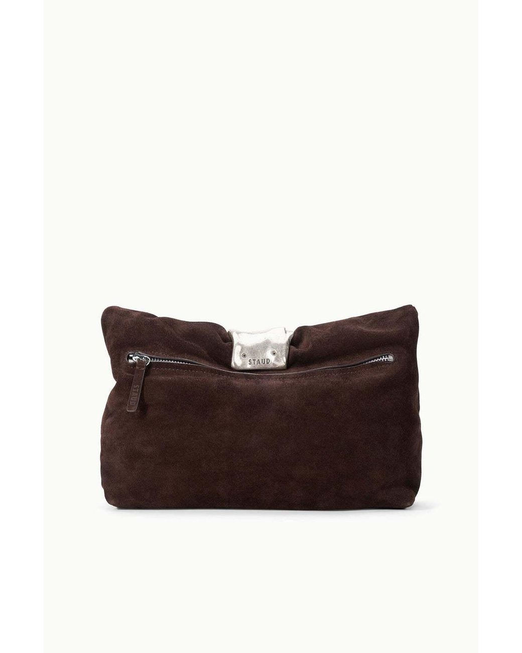 Staud Brown Logo Shoulder Bag