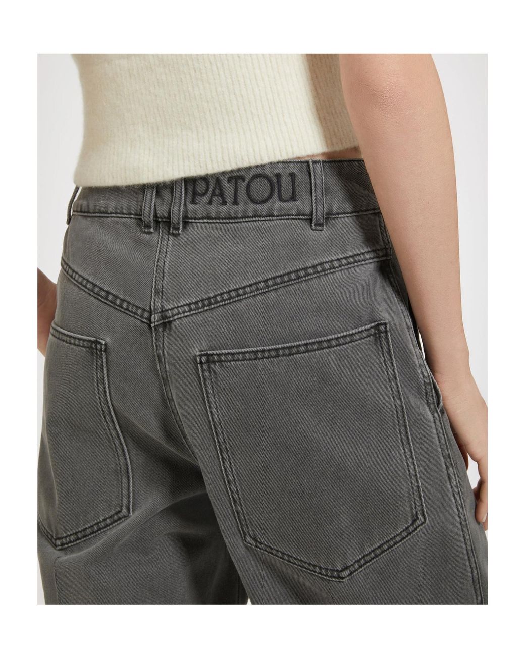 Patou Gray Straight Leg Pants