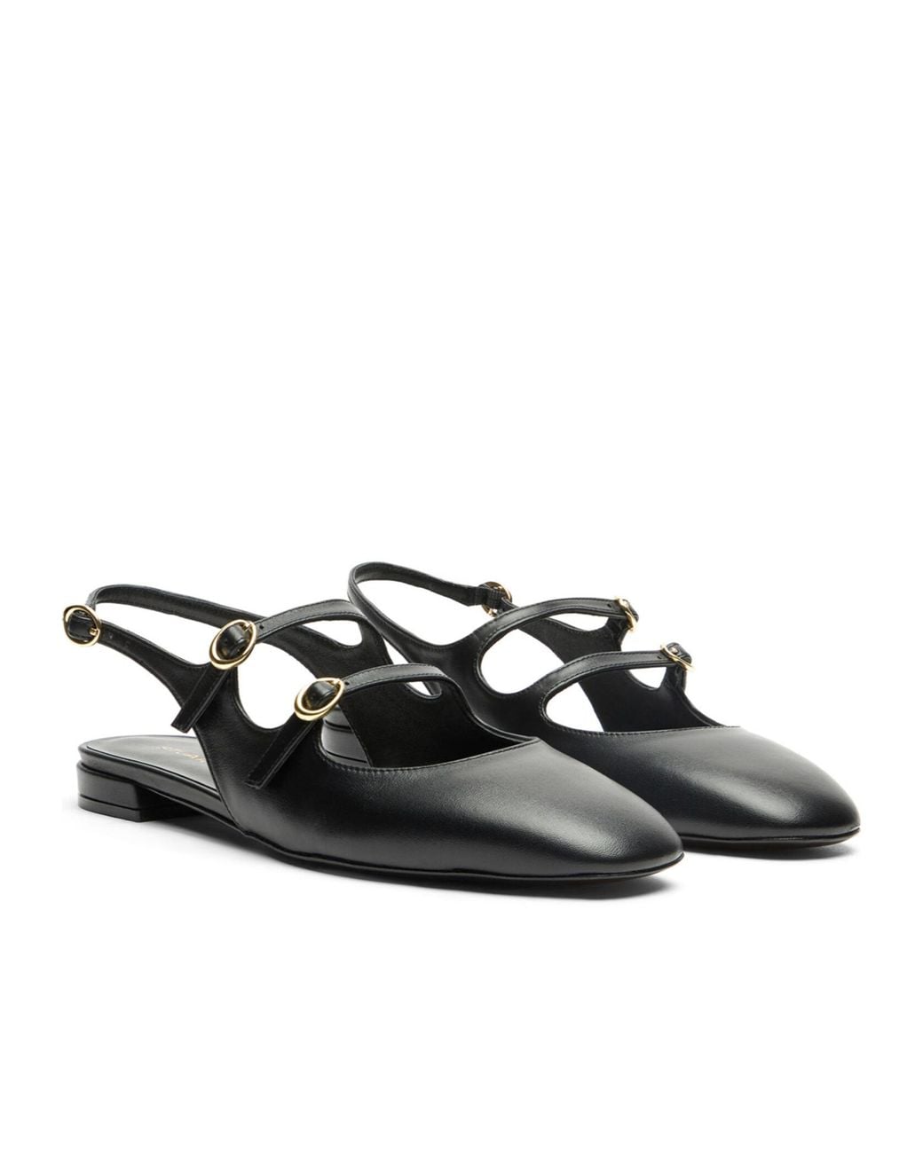 Stuart Weitzman Black Benni Mj Slack-Heeled Shoes