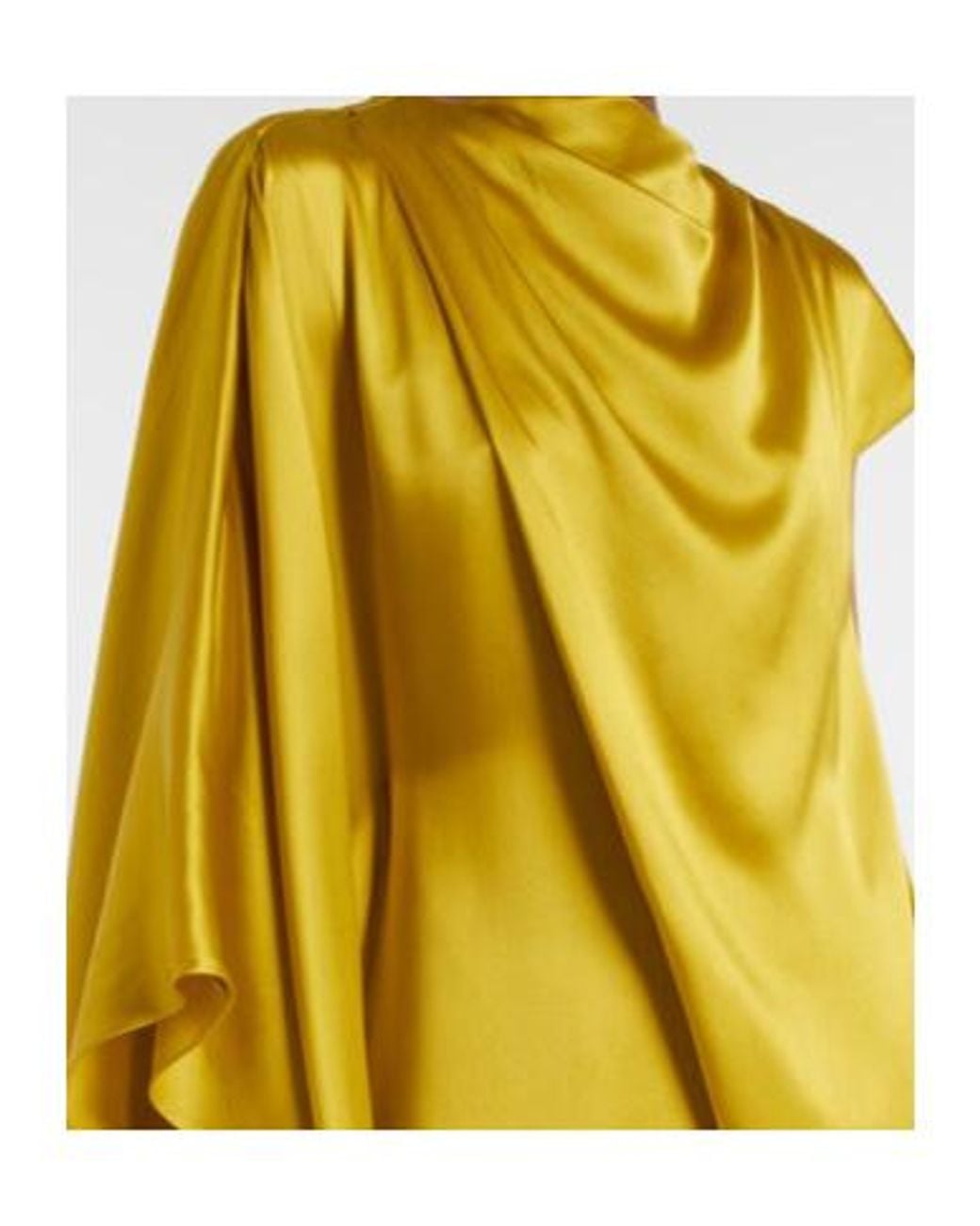 Roksanda Yellow Hiba Caped Silk Gown