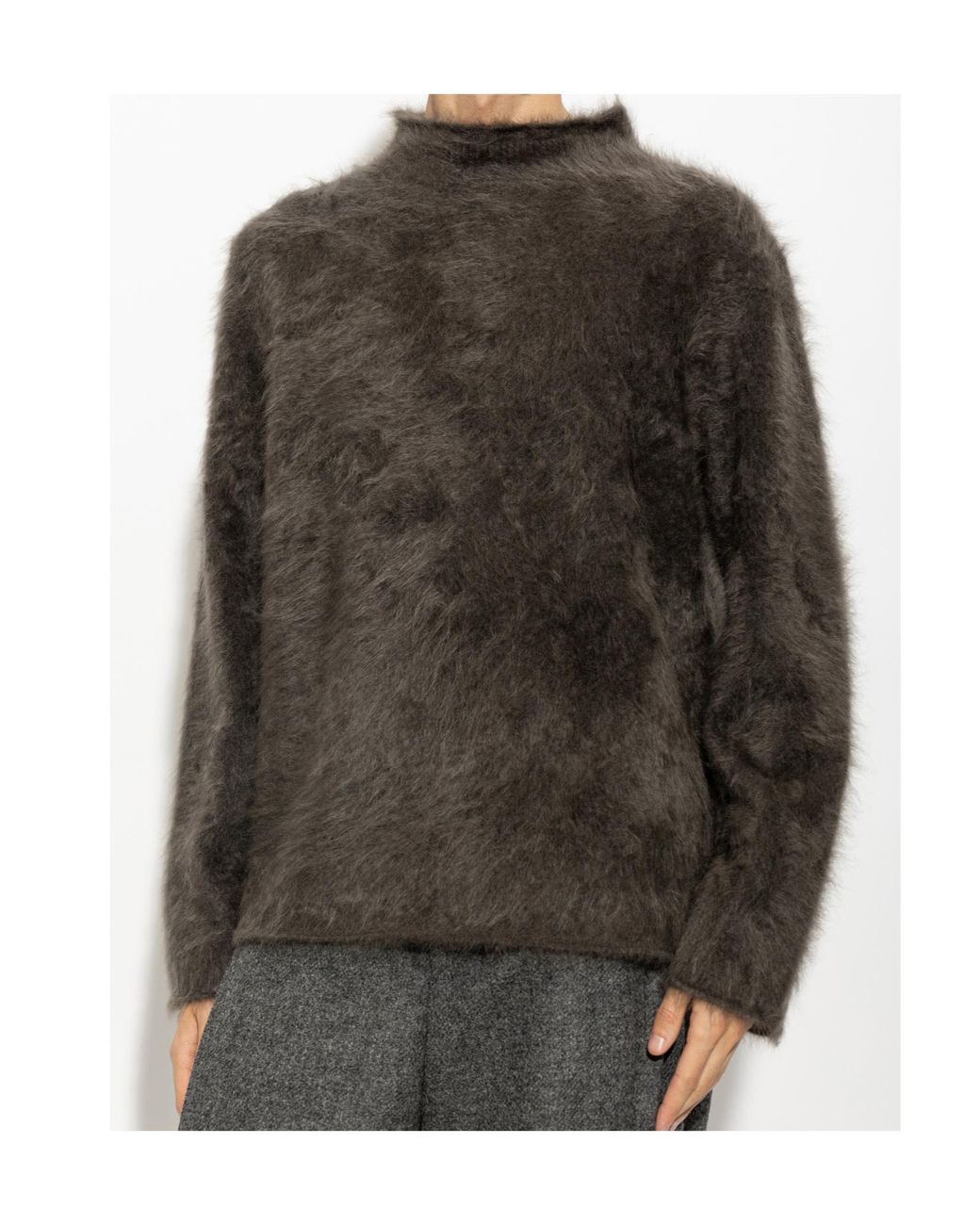 Lisa Yang Gray Teis Brushed Sweater for men