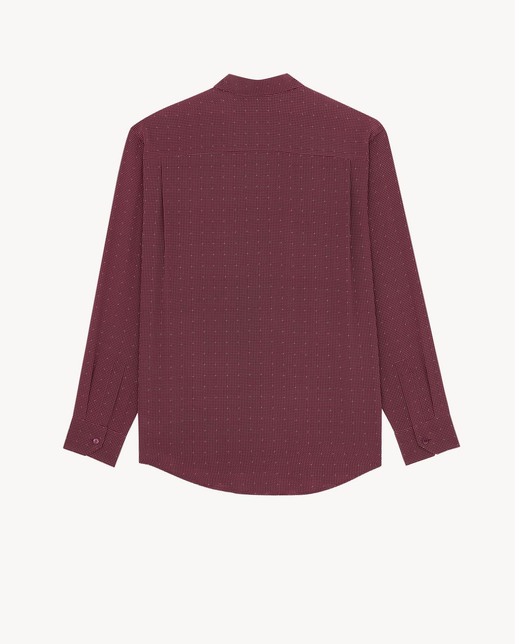 Saint Laurent Purple Cassandre Dotted Shirt for men
