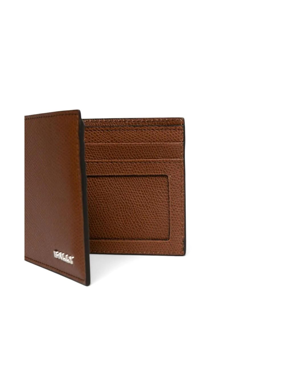 Bally Brown Logo Flip Wallet for men